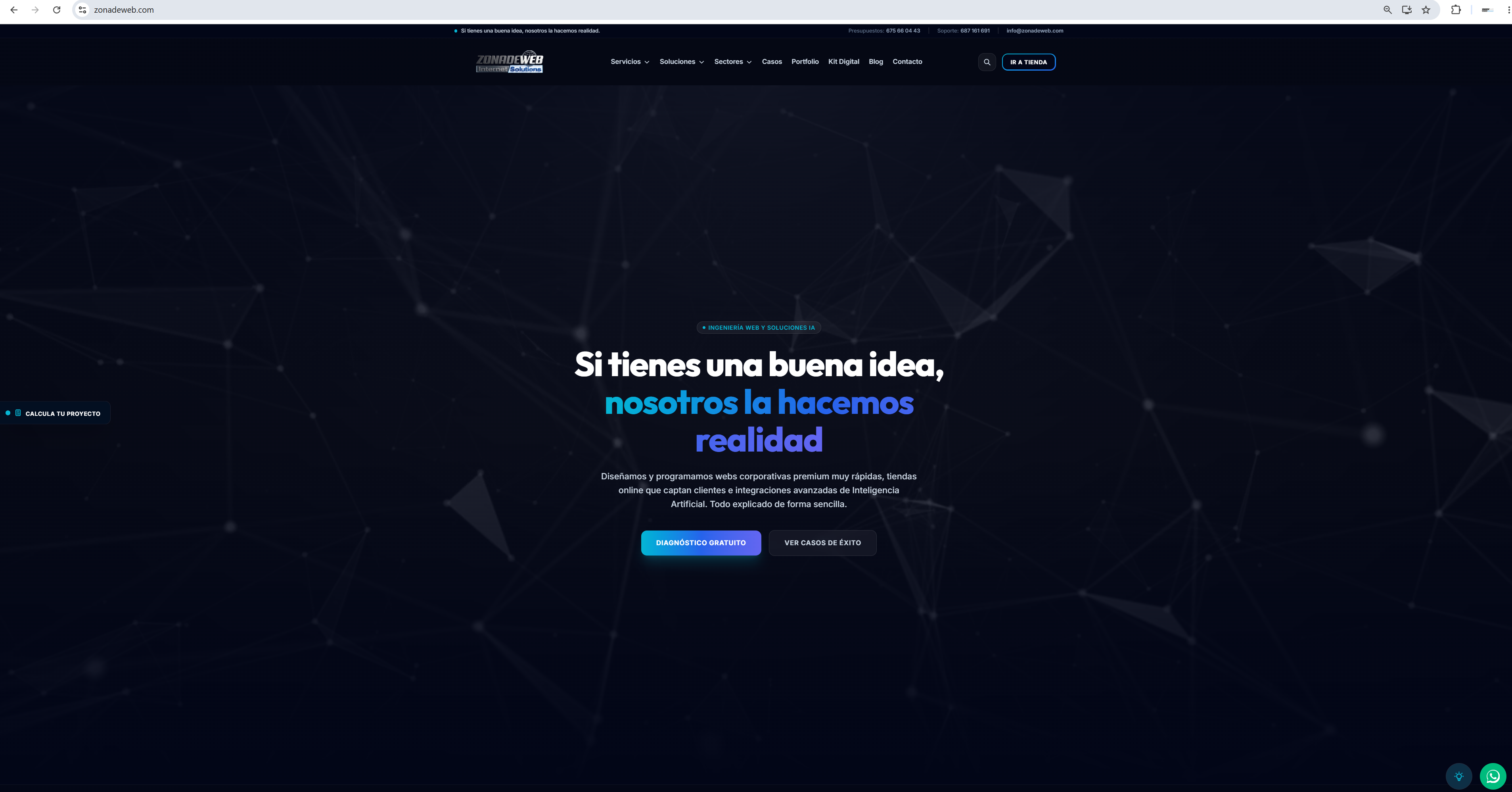 Proyecto digital desarrollado con el apoyo de Zonadeweb: Soluciones con inteligencia artificial